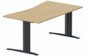 K1 Poutre - Plan vague symétrique 160x90 / 80 -Finitions : PLATEAUX: CHENE (CE) / PIETEMENTS: ANTHRACITE (AN)