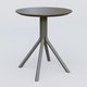 Table Basse Fashion Styl piètement 4 branches en métal et plateau bois. Plateau Chêne Moka et pietement Carbon Grey.