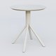Table Basse Fashion Styl piètement 4 branches en métal et plateau bois. Plateau Blanc (RAL 9010) et pietement BL.