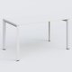 K7 plan droit 140*80 sur pieds fixe. Plateau Blanc et pietement Blanc