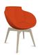 COCO Siège Lounge coque polyuréthane moulé tapissé Step intérieur ORANGE / extérieur ORANGE