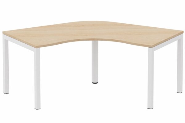 Gamme K3 - Plans compacts - Plan Compact 120° symétrique 120x120/80cm structure pied d'angle hêtre/blanc - sur délai