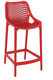 BAHIA - Chaise haute empilable .H65cm  en Polypropylène renforcé de fibre de verre - Finition rouge