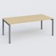 K3 Plateau droit 200x100 . Plateau Chêne clair et pietement Aluminium