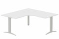 Plan Compact 90° symétrique 160x160/80cm structure pied d'angle blanc/aluminium - sur délai - sur délai