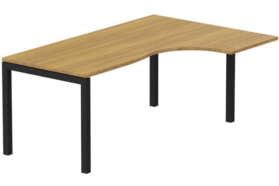 K3 Compact 90° asymétrique 180x120x80/60cm retour à droite noyer / noir