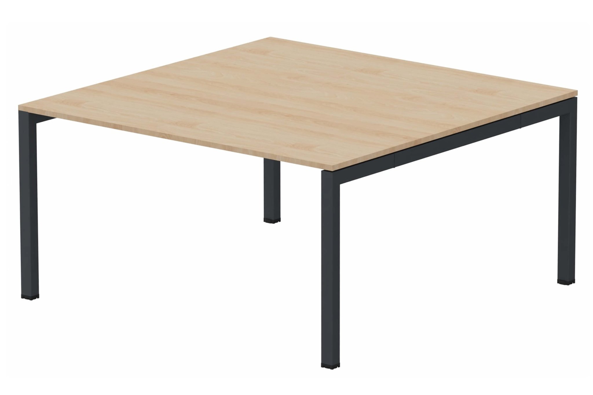 K3 plan carré 145x145cm, plateau hêtre, structure anthracite