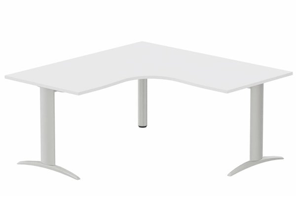 Gamme K2 - Plans compacts - Plan Compact 90° symétrique 160x160/80cm structure pied d'angle blanc/aluminium - sur délai - sur délai