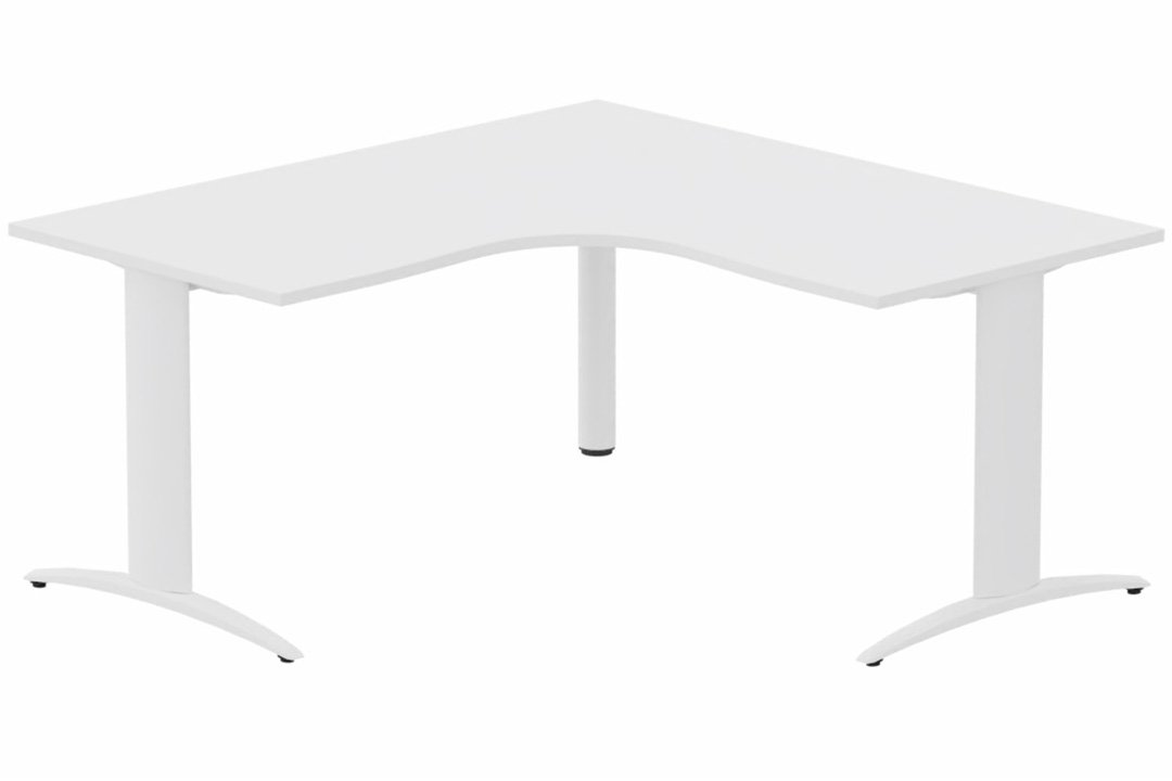 Plan Compact 90° symétrique 160x160/80cm structure pied d'angle blanc/blanc - sur délai - sur délai