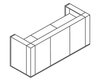 KUBIK Module 2/ Elemént droit L244xP85xH109cm