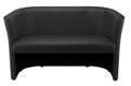 CLUB fauteuil 2 places. simili cuir noir