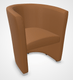 CLUB fauteuil 1 place. simili cuir camel