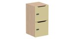 Meuble à cases H.92xL.45xP.50cm - 2 cases H43cm. portes avec découpe en partie haute. serrure à code