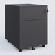 Caisson métal sur roulettes 2 tiroirs H57xL42xP54cm/ anthracite