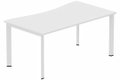 Plan vague symétrique 160x90x80cm blanc/blanc - sur délai