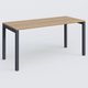 K3 Plateau droit 160x70 pieds fixe. Plateau Noyer et pietement Anthracite.
