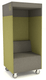 Phonebox acoustique permet de passer les appels sans gêner les autres, coloris gris foncé et vert pomme