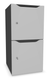 Meuble à cases H.92xL.45xP.50cm - 2 cases H43cm. portes avec découpe en partie haute. serrure à clé