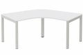Plan Compact 120° symétrique 120x120/80cm structure pied d'angle blanc/aluminium - sur délai
