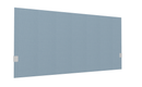 SECRET Panneau-écran acoustique H74cm pour poste solo L.140cm. 2 faces tissu STEP coloris bleu. pinces de fixation réglables en hauteur coloris aluminium