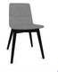 MELODY chaise 4 pieds bois frêne teinté noir