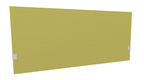 SECRET Panneau-écran acoustique H74cm pour poste solo L.160cm. 2 faces tissu SYNERGY coloris jaune. pinces de fixation réglables en hauteur coloris aluminium