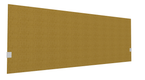 SECRET Panneau-écran acoustique H74cm pour poste solo L.180cm. 2 faces tissu BERTA coloris jaune. pinces de fixation réglables en hauteur coloris aluminium