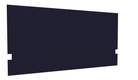 SECRET Panneau-écran acoustique H74cm pour poste solo L.140cm. 2 faces tissu SYNERGY coloris bleu marine. pinces de fixation réglables en hauteur coloris aluminium