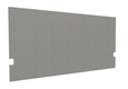 SECRET Panneau-écran acoustique H74cm pour poste solo L.140cm. 2 faces tissu SYNERGY coloris gris. pinces de fixation réglables en hauteur coloris aluminium