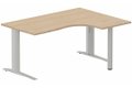 Bureau retour à droite sur pied, 160x120x80cm