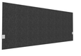SECRET Panneau-écran acoustique H74cm pour poste solo L.160cm. 2 faces tissu SYNERGY coloris noir. pinces de fixation réglables en hauteur coloris aluminium