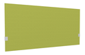 SECRET Panneau-écran acoustique H74cm pour poste solo L.140cm. 2 faces tissu SYNERGY coloris vert clair. pinces de fixation réglables en hauteur coloris aluminium