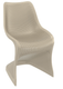 ST TROP-Chaise design en polypropylène ajourée renfoncée en fibre de verre -Finition taupe (PTA)