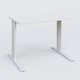 K1 Plateau droit 100x60 pieds fixe. Plateau Blanc et pietement Blanc