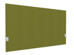 SECRET Panneau-écran acoustique H74cm pour poste solo L.120cm. 2 faces tissu STEP coloris vert. pinces de fixation réglables en hauteur coloris aluminium