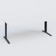 K1 Plateau droit 200x100 pieds fixe. Plateau Blanc et pietement Anthracite