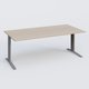 K1 Plateau droit 200x100 pieds fixe. Plateau Acacia et pietement Aluminium