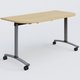 Module d'extrémité pour table abattante gamme Arca 145-70 cm. Plateau Chêne clair et pietement Aluminium.