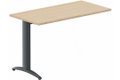 Module composable pied i, L.120xP.60cm, suivant, plateau hêtre, structure anthracite, plateau hêtre, structure anthracite