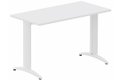 Module composable pied i, L.120xP.60cm, départ, plateau blanc, structure blanc, plateau blanc, structure blanc