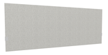 SECRET Panneau-écran acoustique H74cm pour poste solo L.180cm. 2 faces tissu SYNERGY coloris gris clair. pinces de fixation réglables en hauteur coloris aluminium