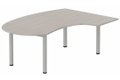 K3 compact 90° manager 190x141x104x60cm, plateau acacia, structure aluminium