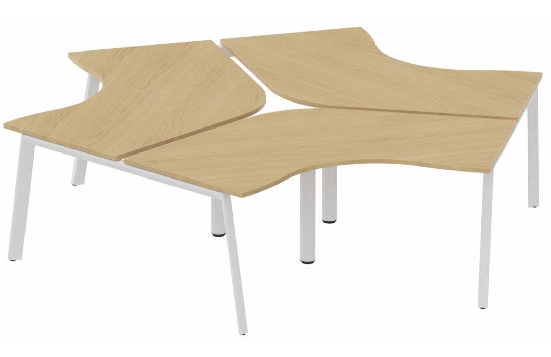 K8 Ensemble de 3 compacts 120° symétrique 120x120/ 80cm structure pied d'angle,