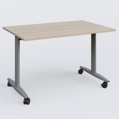 TABLES ABATTANTES - L.120xP.80 cm - Table abattante gamme Design 120*80 cm. Plateau Acacia et pietement Aluminium.