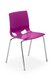 GLOSSY chaise 4 pieds polypropylène coloris coloris fuschia brillant, structure chromée