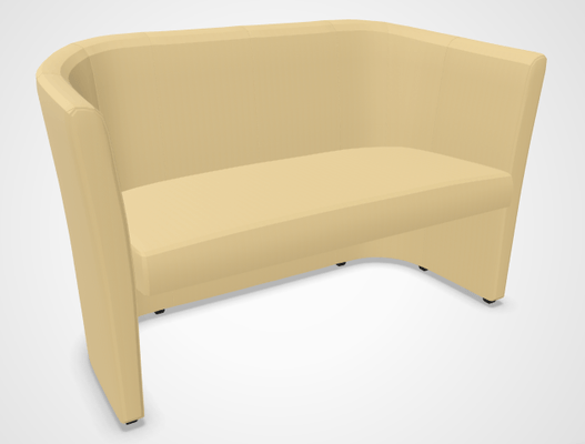 CANAPES - 2 places - CLUB fauteuil 2 places. simili cuir beige -