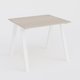 Table Keops Métal 140x120 cm de profondeur et hauteur 109 cm . Plateau épaisseur 25mm.