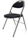 Chaise pliante QUICK structure chrome, simili M2 noir -  à l'unité 