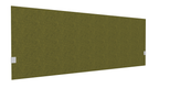 SECRET Panneau-écran acoustique H74cm pour poste solo L.180cm. 2 faces tissu STEP coloris vert chiné. pinces de fixation réglables en hauteur coloris aluminium