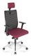 ZEN MESH MANAGER fauteuil manager avec accotoirs synchrone décalé avec translation d'assise, tissu framboise, dos résille noi